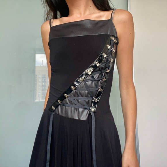 black grungy corset dress - Picture 2 of 2